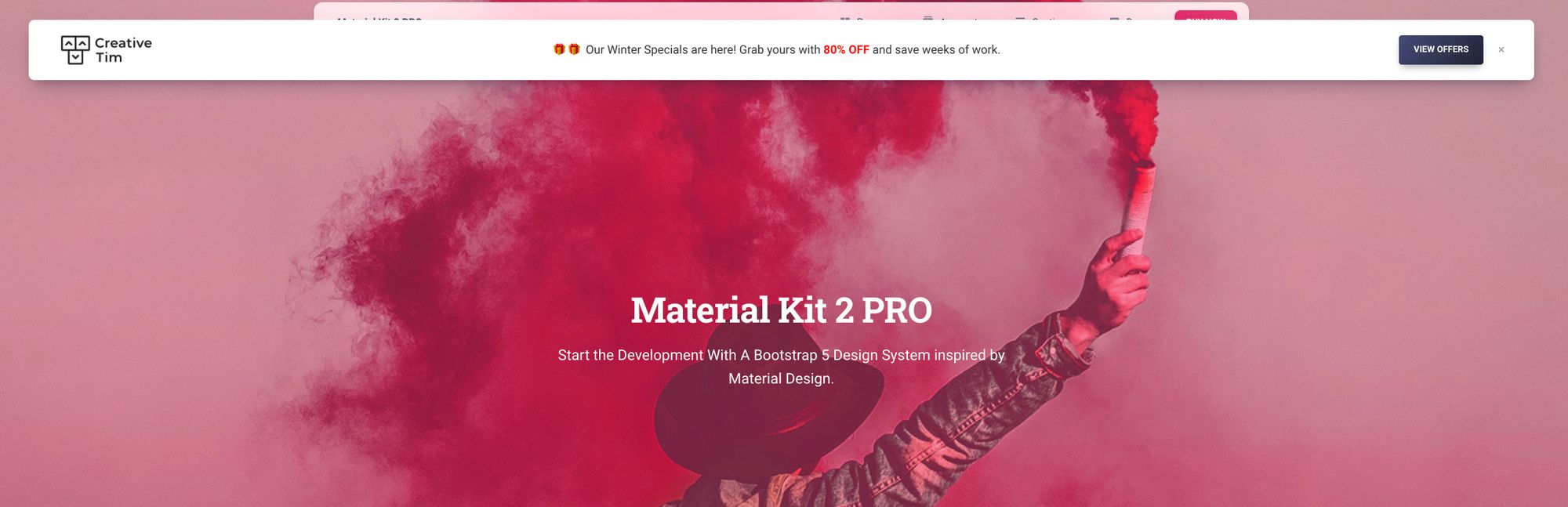 material kit 2 pro by creative tim
