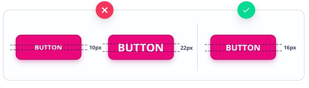 text size for buttons