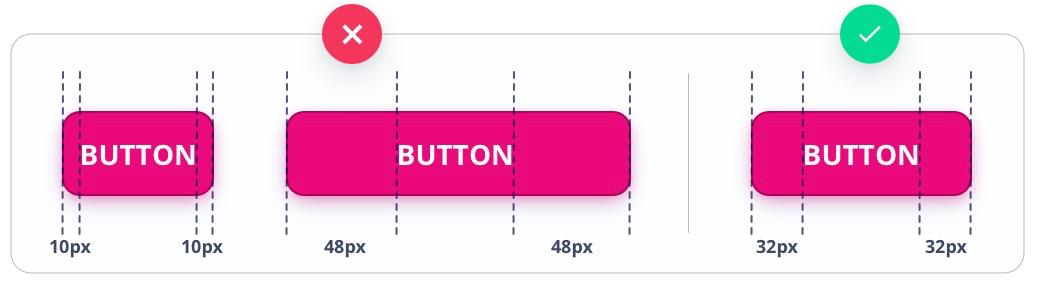 width size for buttons