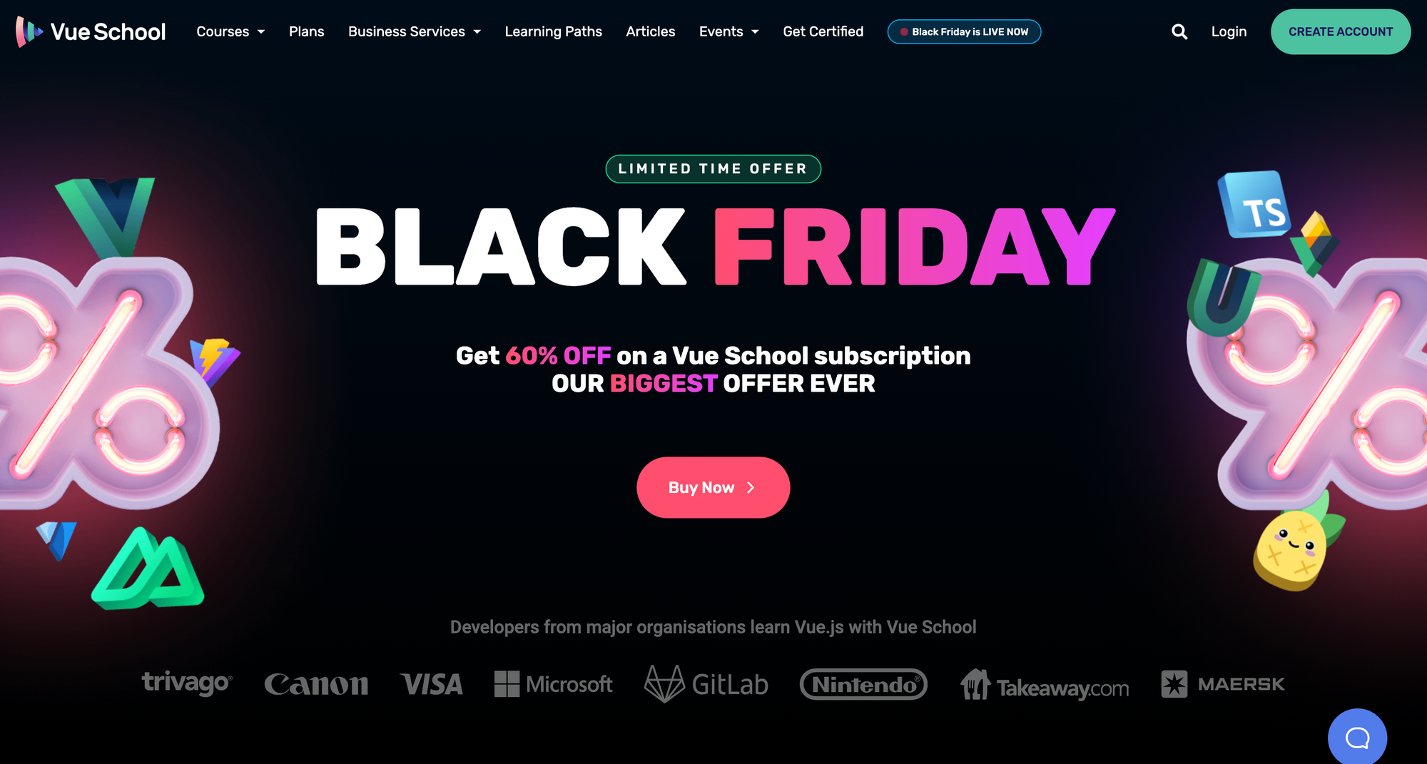 black friday offer vue school