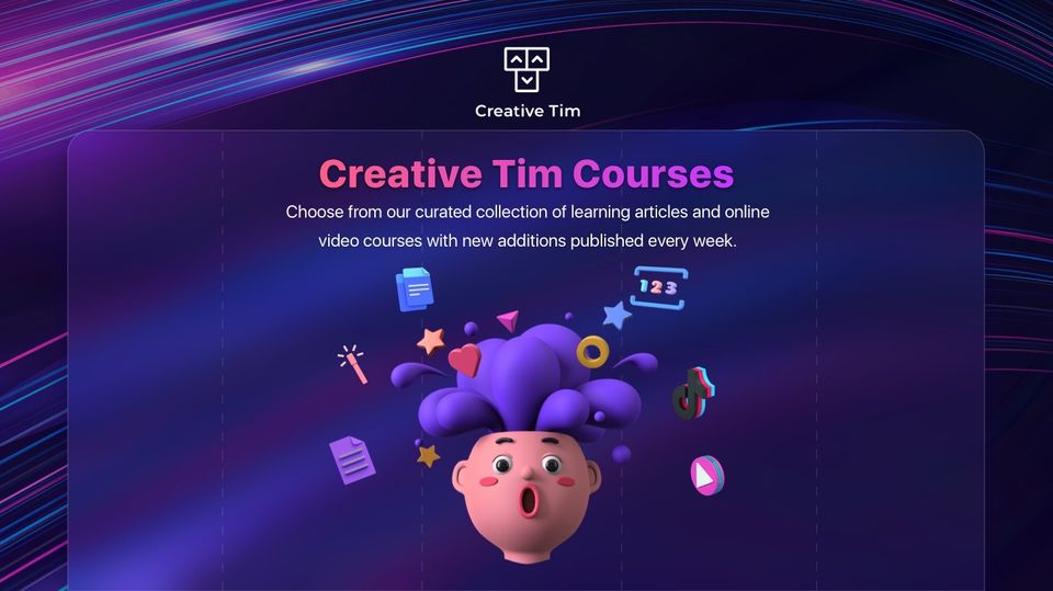 Creative Tim Courses - New Learning Platform for Web Designers & Devs