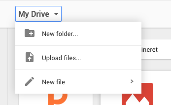 Google Drive My Drive Dropdown