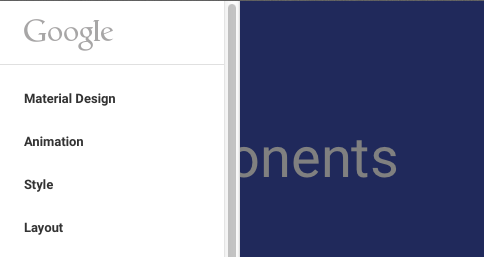 Google Material Design Navigation 2