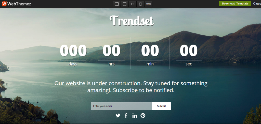 coming soon page - trendset