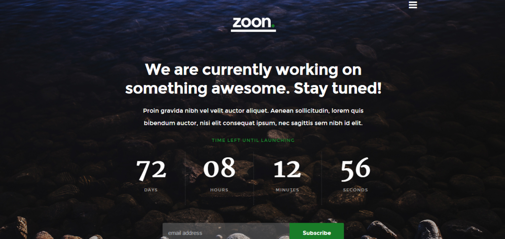 coming soon page - zoon