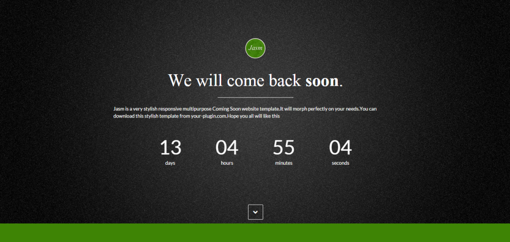 coming soon page - we will come back
