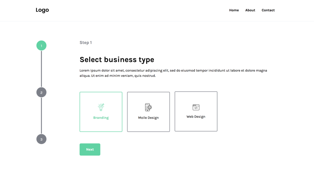 free bootstrap wizard preview