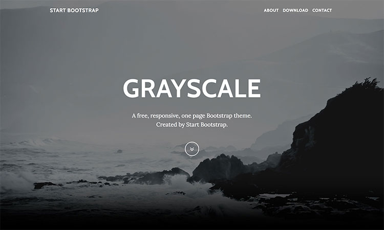 grayscale-Bootstrap 4 UI Kit