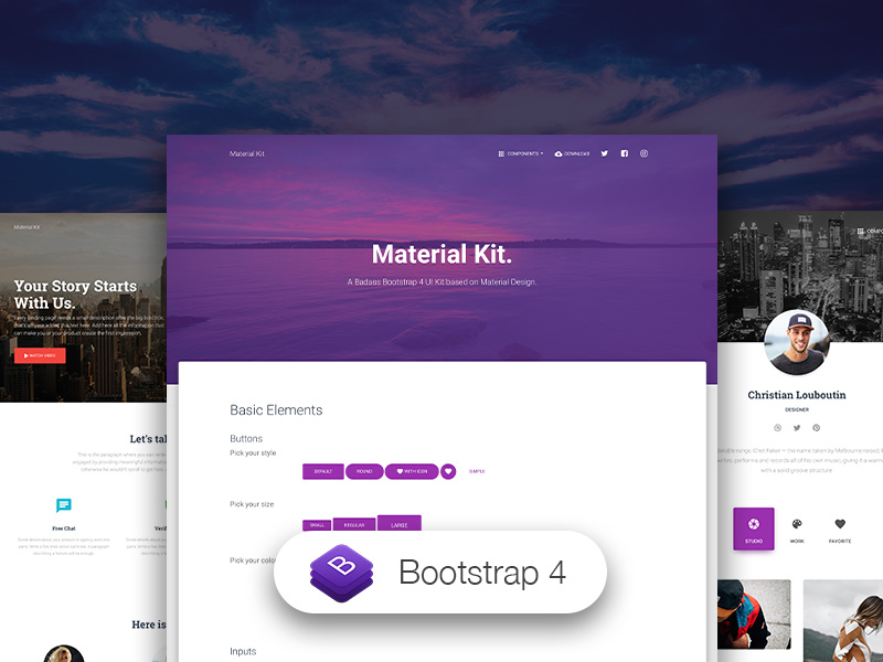 material kit-Bootstrap 4 UI Kit
