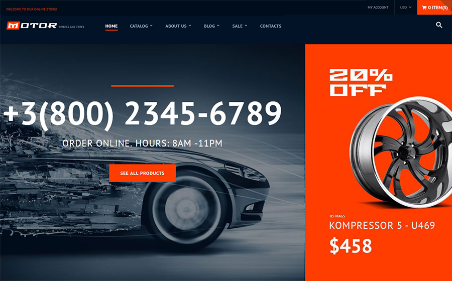 Wheels & Tires Responsive Shopify Theme