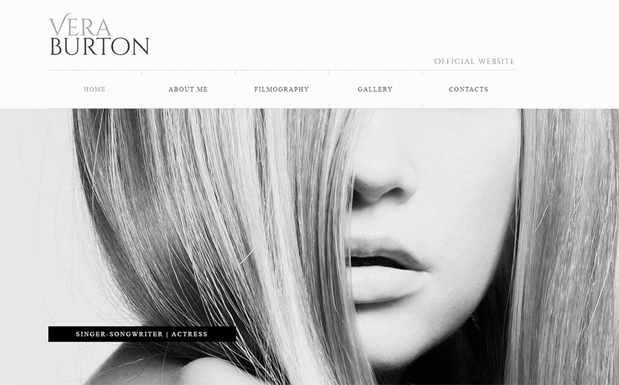 Actress Website Builder | Responsive Moto CMS 3 Template