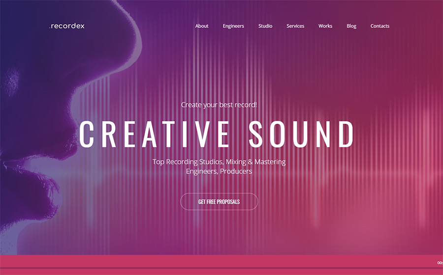 Music Online Moto CMS 3 Template