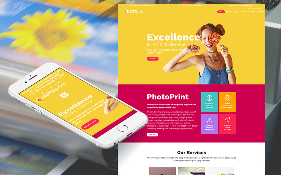 Print Shop Moto CMS 3 Template