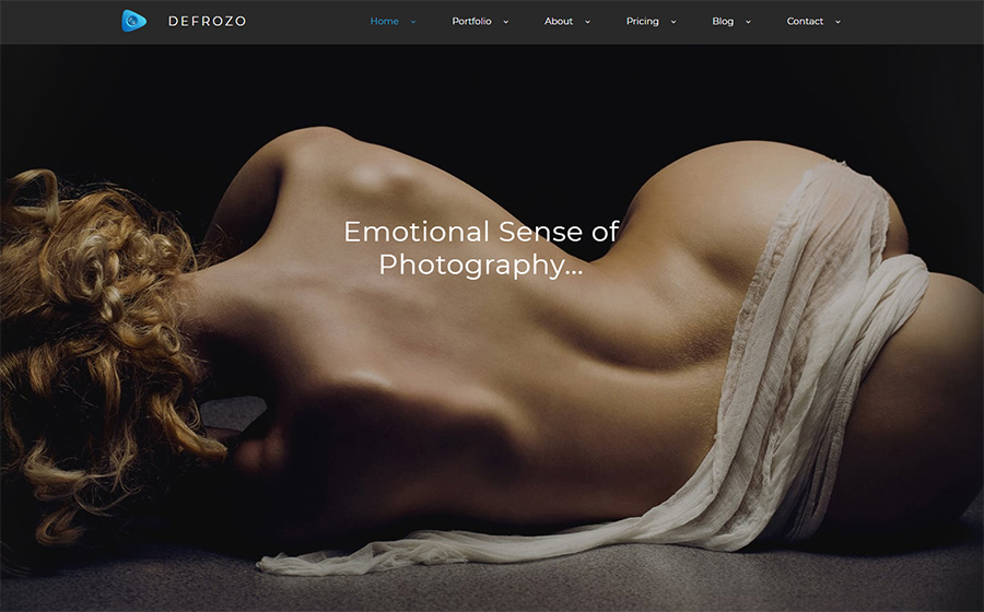 Defrozo Photographer Portfolio Moto CMS 3 Template