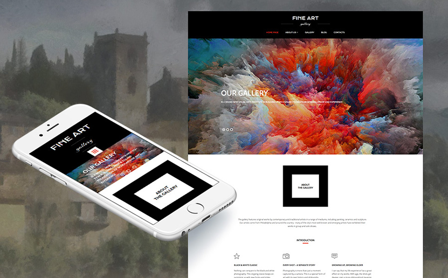 Art Gallery Responsive Moto CMS 3 Template