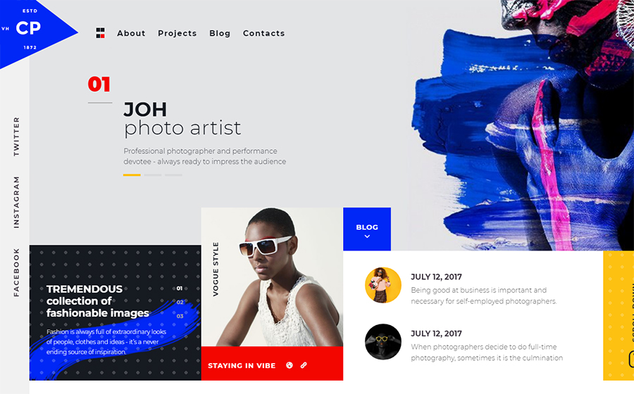 CPM- Creative Photographer Elementor WordPress Theme