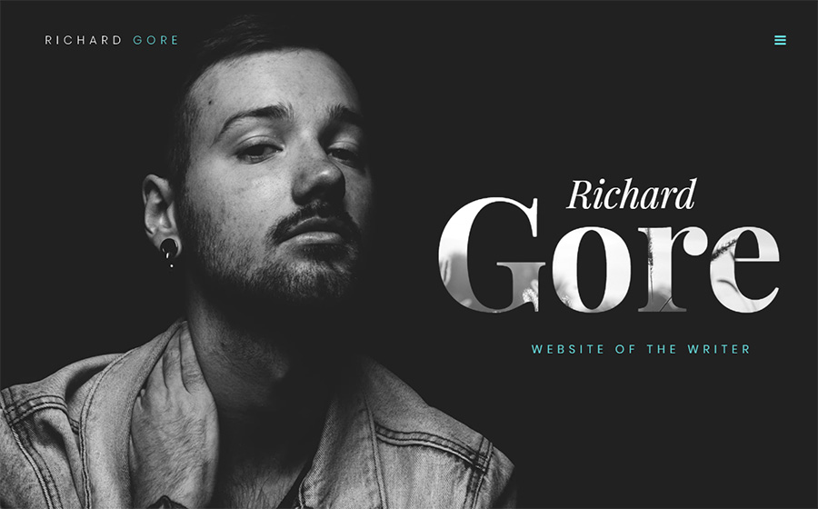 Richard Gore - Writer Portfolio Elementor WordPress Theme