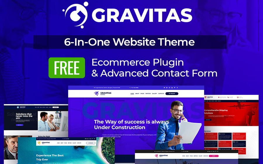 Gravitas Multipurpose Business Moto CMS 3 Template