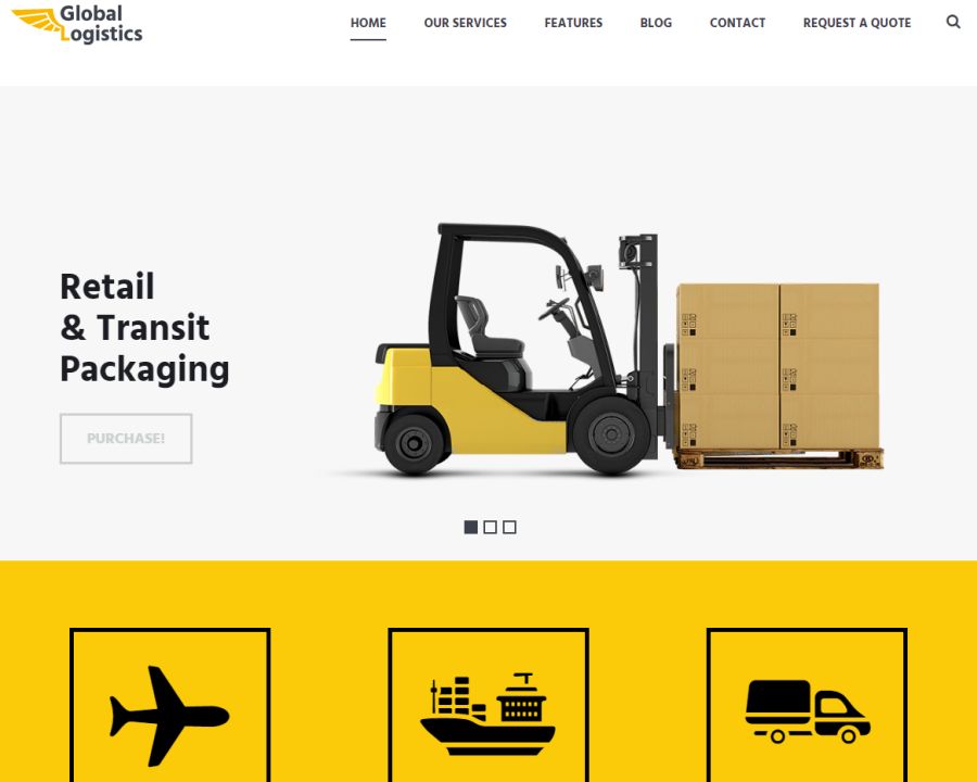 Global Logistics Transportation HTML Template
