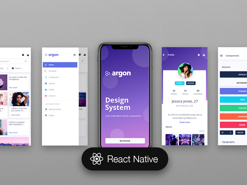 Argon React Native Bootstrap 4 UI Kit