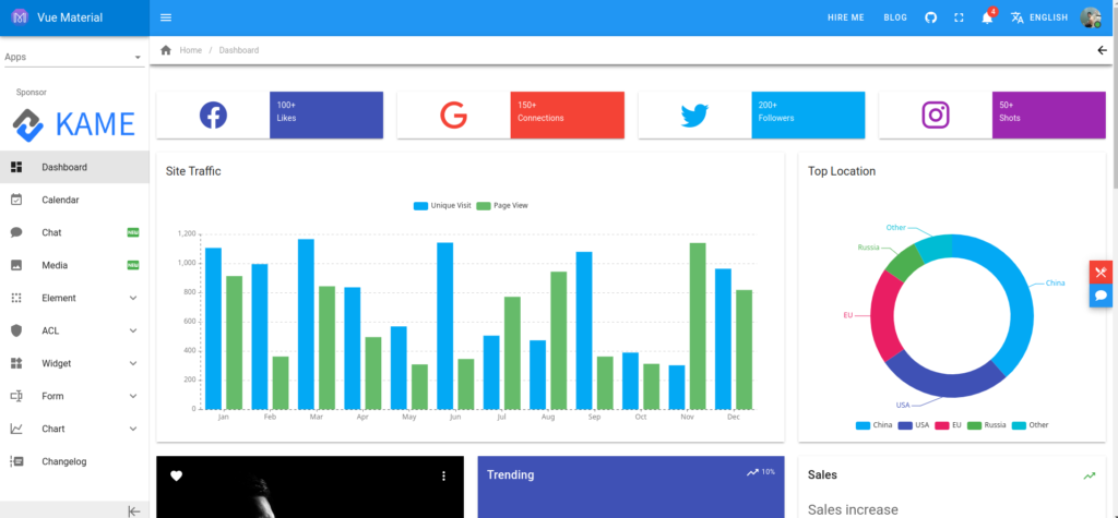 Vue Material Admin