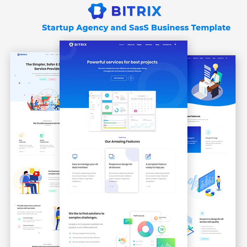 Bitrix - Startup Agency and SasS Business Website Template