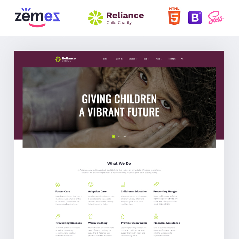 Reliance HTML template 