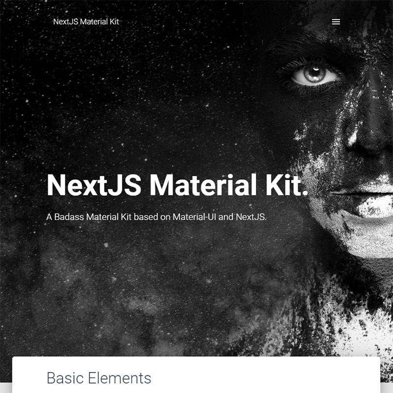 NextJS Material Kit Free NEXTJS Material-UI Kit