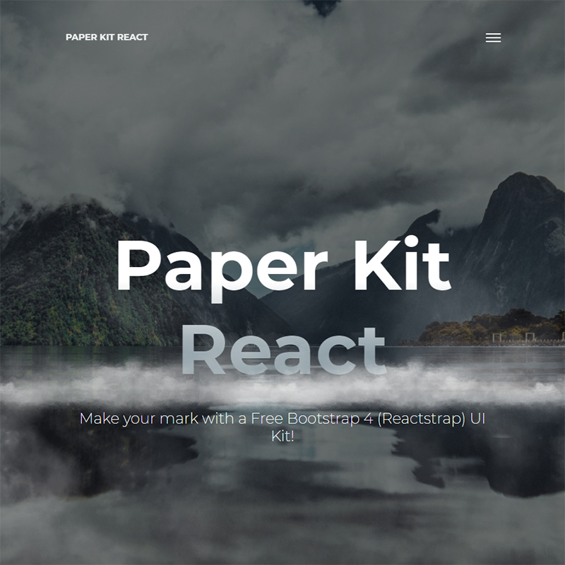 Paper Kit React - Free Bootstrap 4 And Reactstrap UI Kit