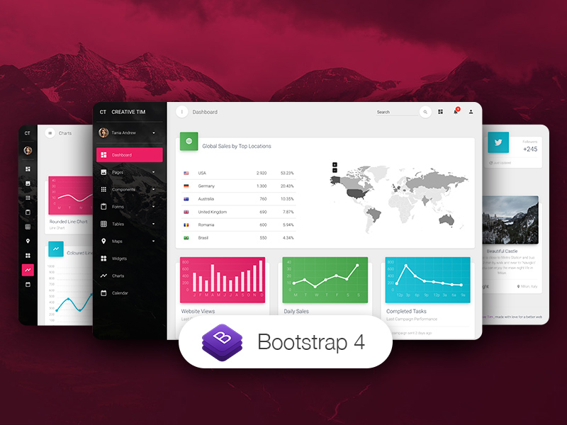 material dashboard pro sketch template